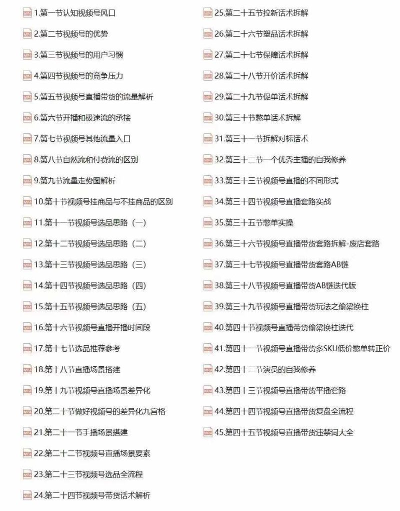 图片[2]-视频号直播带货教程：选品思路与话术拆解/掌握多种带货套路/提升直播效果